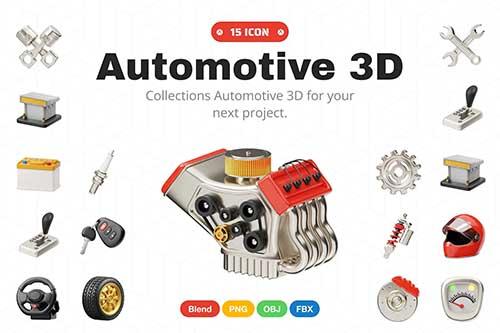 Automotive 3D Icon