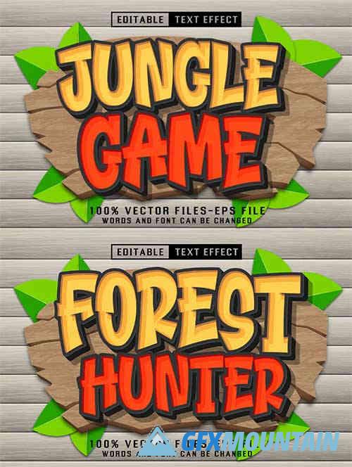 Jungle Game 3d Text - Editable Text Effect