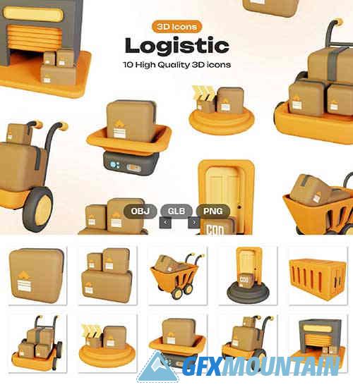 Logistic 3D Icons