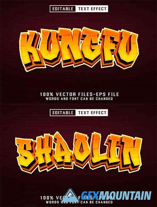 Kungfu Cartoon Text - Editable Text Effect