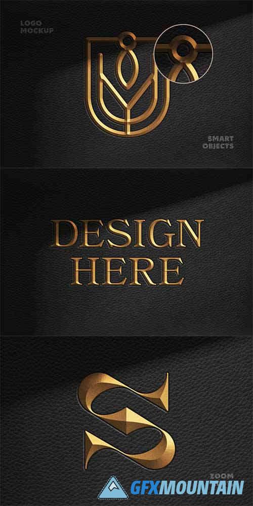 Metal Engraving Text & Logo Mockup