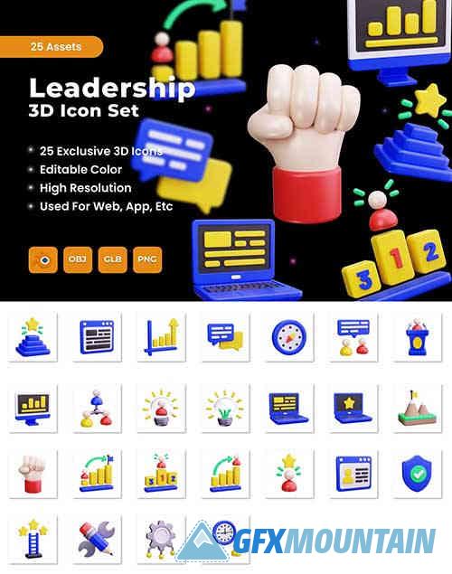 Leadership 3D Icons