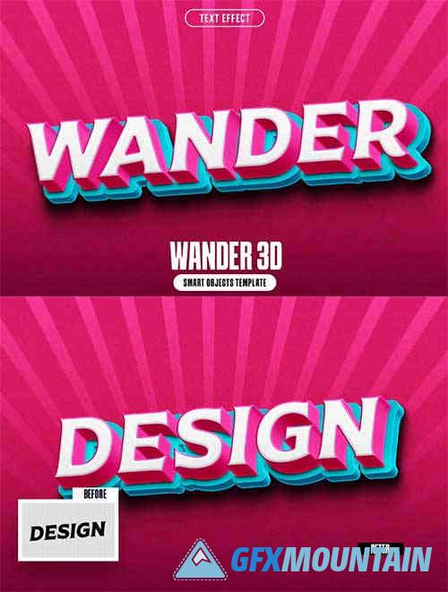 Wander 3D Text Effect