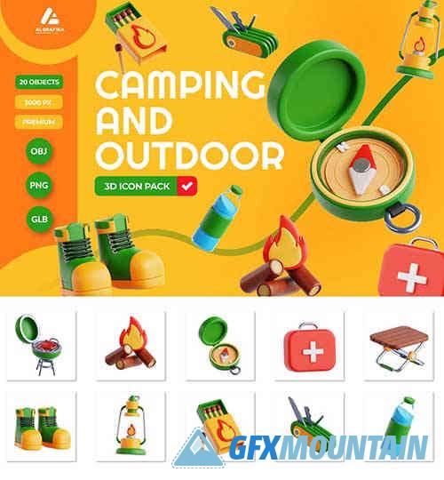 Camping and Outdoor 3D Icon