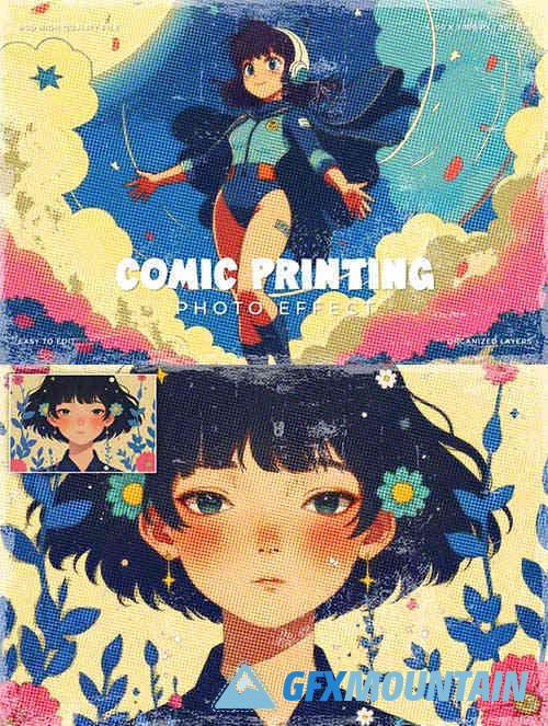 Comic Printing Photo Effect