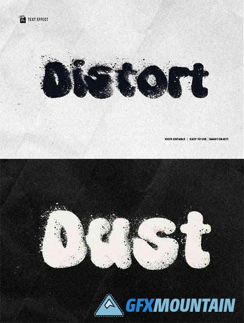 Distorted Ink Splash Text Effect – Photoshop Template