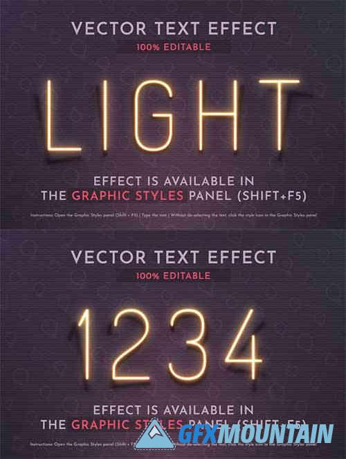 Neon Light Editable Text Effect