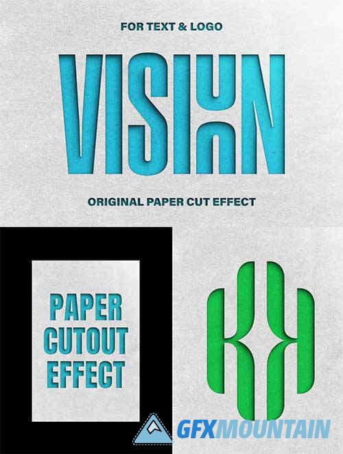 Cut Out Paper Text & Logo Effect