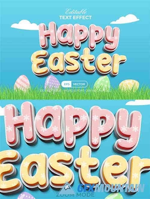 Easter Text Effect 3D Style