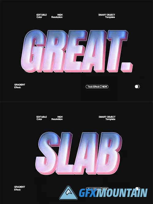 3D Gradient Text Effect