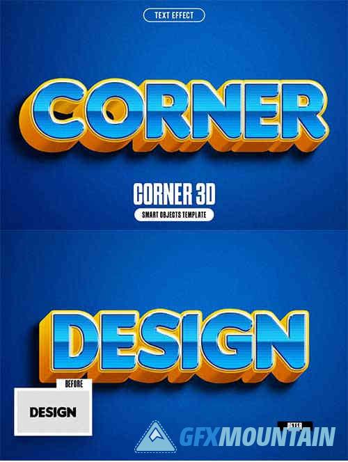 Corner 3D Text Effect