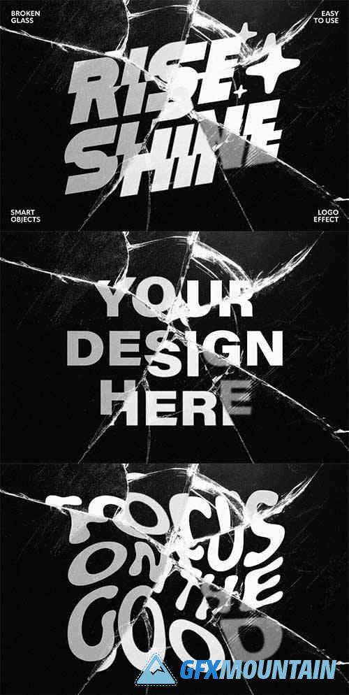 Cracked Glass Text & Logo Effect