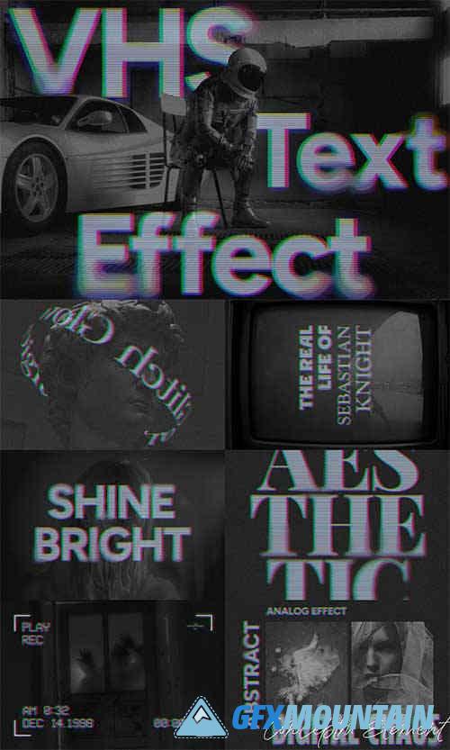 Glitch VHS Text Effect