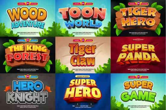 Cartoon Game Text Effect