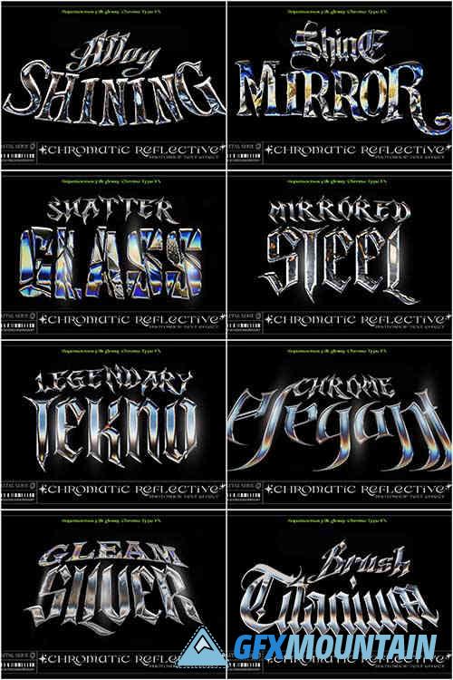 Chromatic Reflective Photoshop Logos Effects