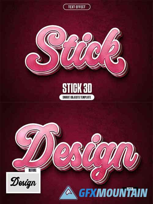 Stick 3D Text Effect