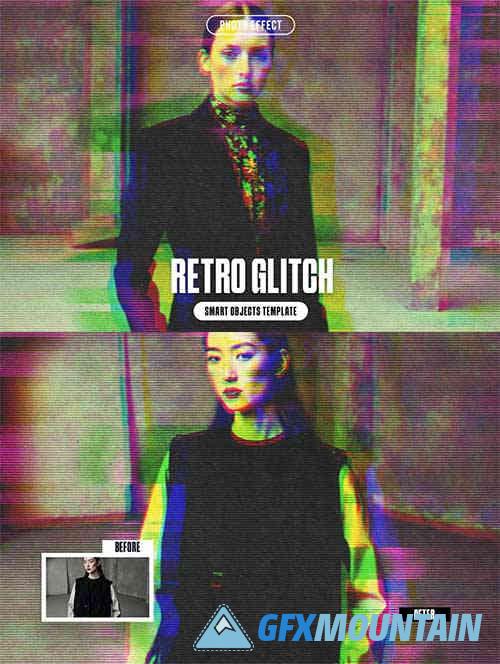 Retro Glitch Photo Effect