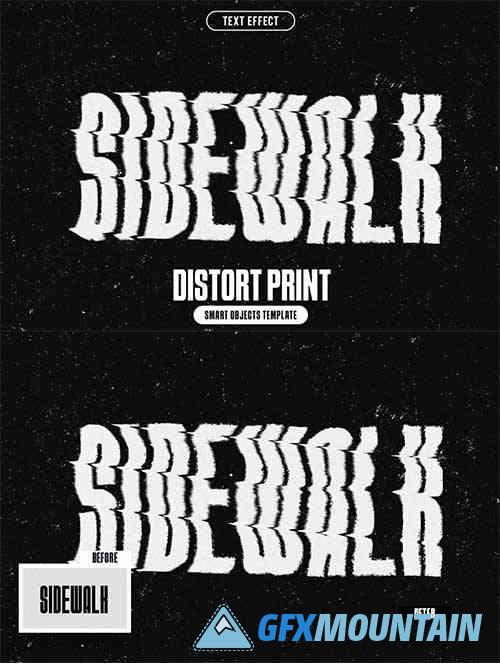 Distort Print Text Effect