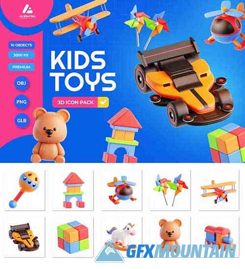 Kids Toys 3D Icon