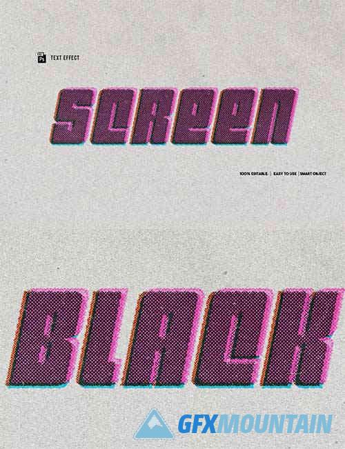 Retro Screen Print Text Effect