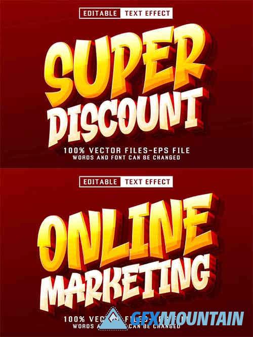 Super Discount 3d Text - Editable Text Effect