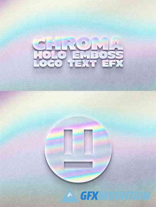 Chroma Holo Emboss Logo Effect