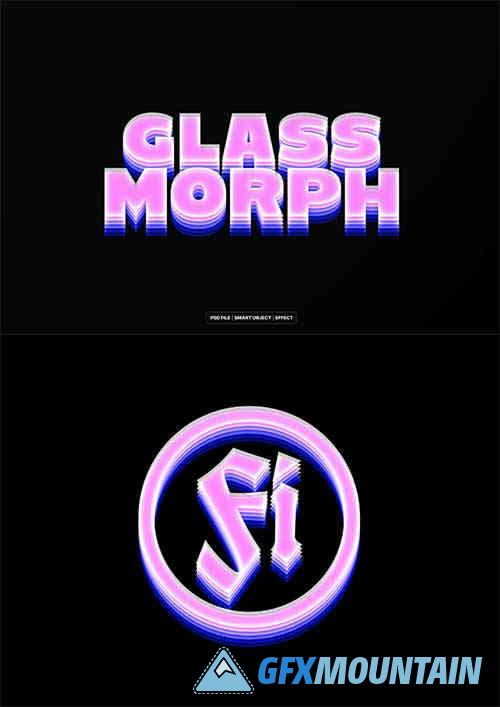 Glassmorphic Vibrant Text and Logo Effect