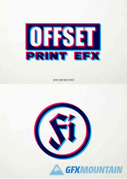 Offset Print Text and Logo Effect