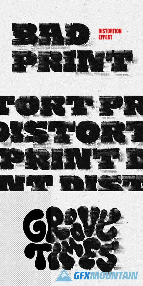 Distortion Print Text & Logo Effect