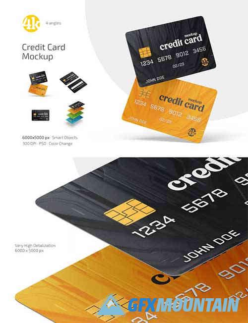 Credit Card Mockup Set