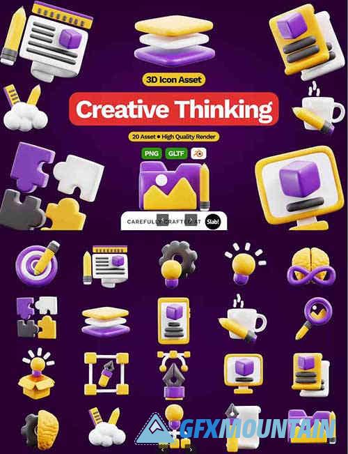 3D Creative Thinking Icon