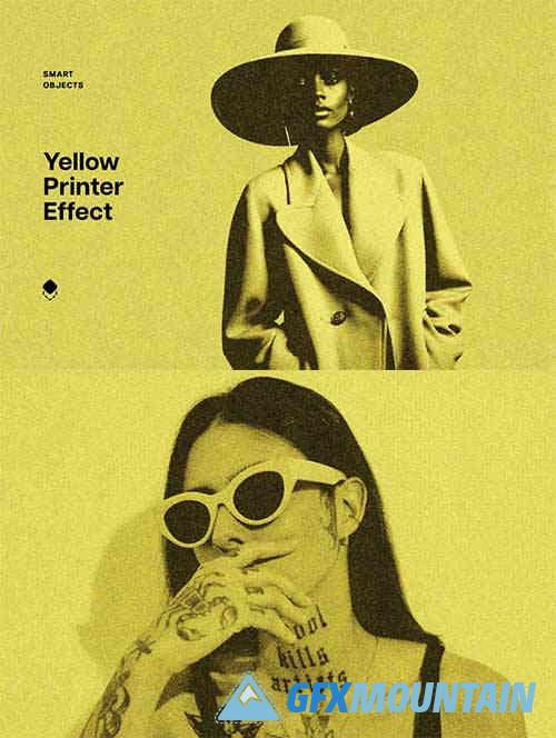 Yellow Printer Photo Effect