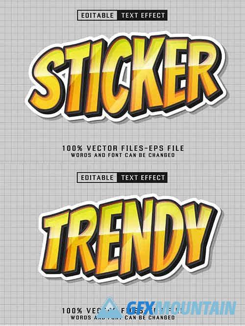 Sticker Editable Text Effect