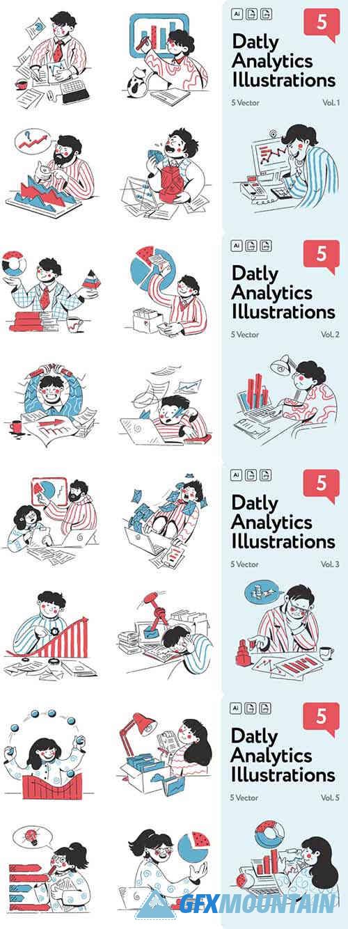 Datly Analytics Illustrations Bundle