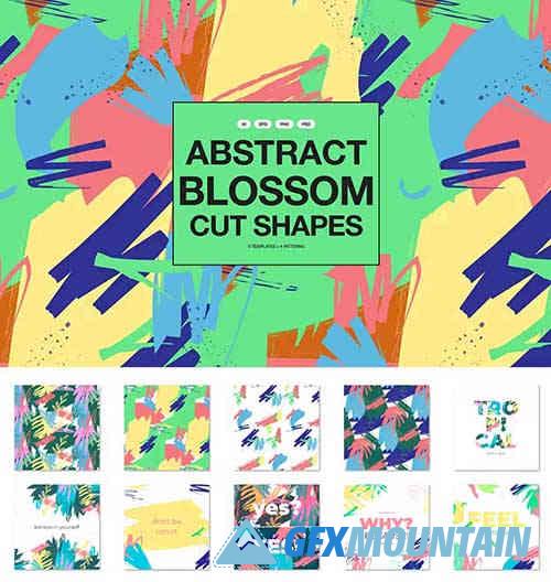 Abstract Blossom Cut Shapes