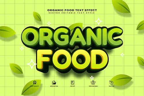 Organic Food Editable Text Effect