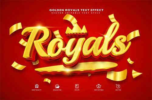 Golden Royals Editable Text Effect