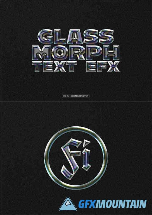 Chroma Glassmorph Text and Logo Effect