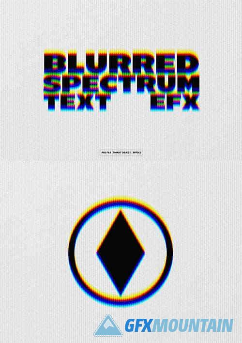 Blurred Spectrum Text and Logo Effect