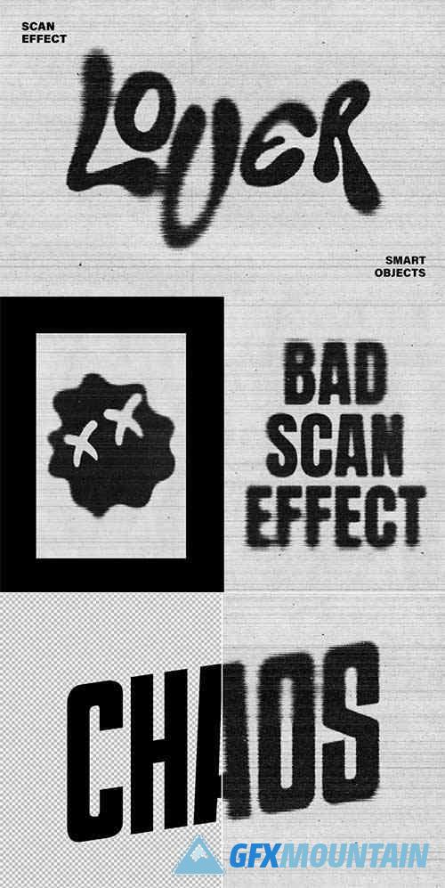 Bad Scan Text & Logo Effect