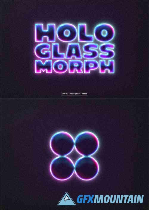 Holo Glassmorph Logo and Text Effect