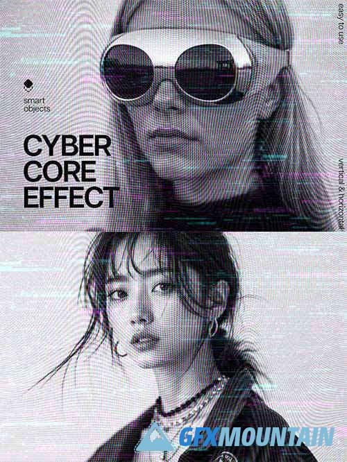 Cybercore Glitched Photo Effect