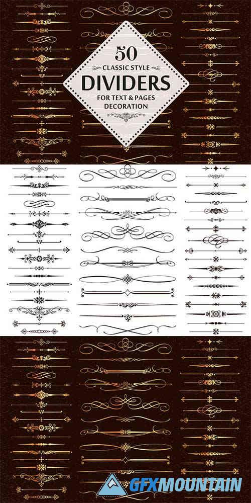 Vector Divider Page Decoration Design Elements