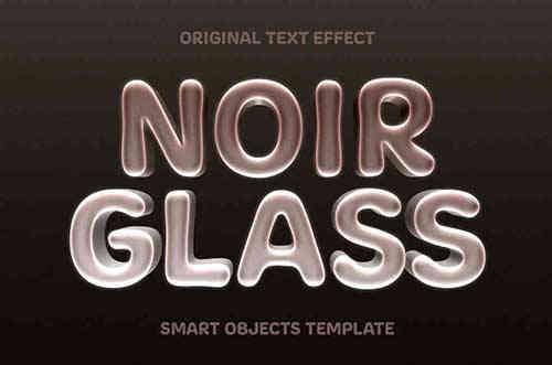 Noir Glass Text Effect