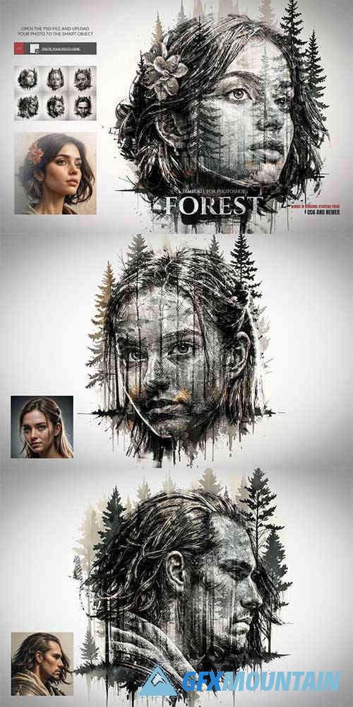 Forest Template for Photoshop