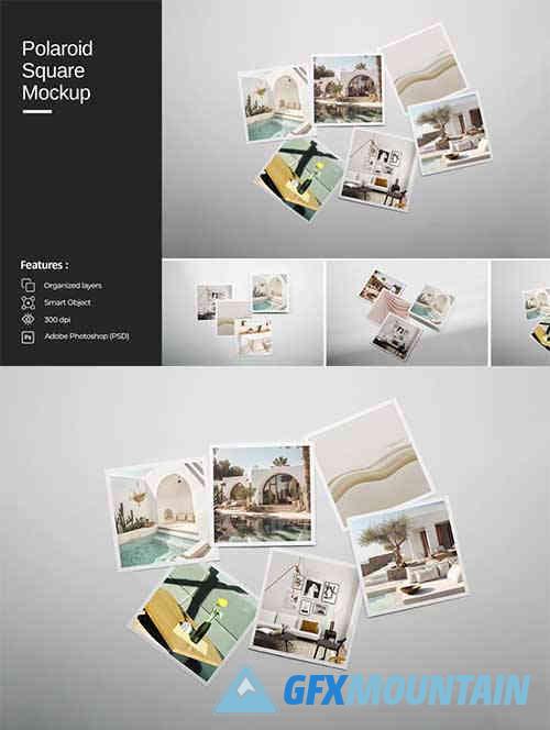 Polaroid Square Mockup