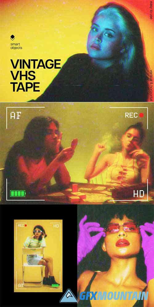 Vintage VHS Tape Template