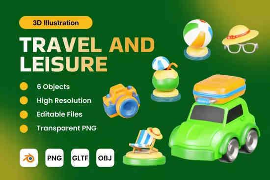 Travel and Leisure 3D Icons