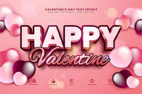 Valentines Day Vector Text Effect