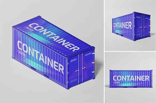 Container Shipping Mockup